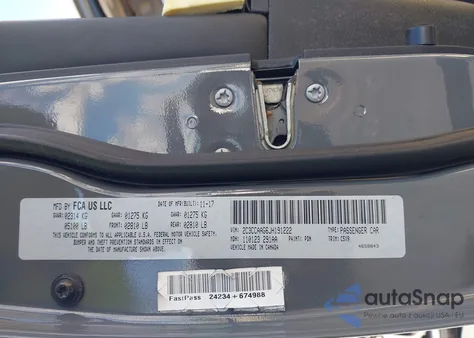 2018 Chrysler 300 Touring from USA, damaged, VIN 2C3CCAAG6JH191222